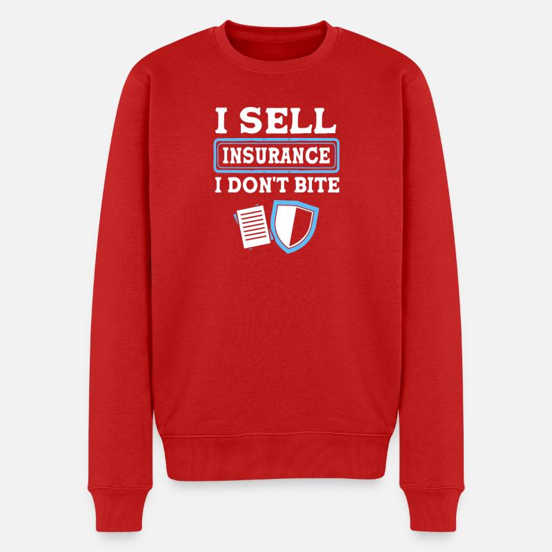 Versicherung - Männer Premium Bio Pullover - Rot
