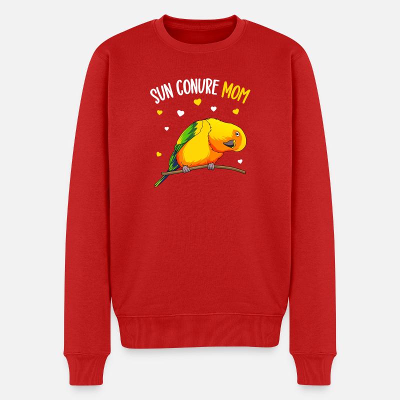 Maman Sun Conure - Pull Premium bio Homme - rouge