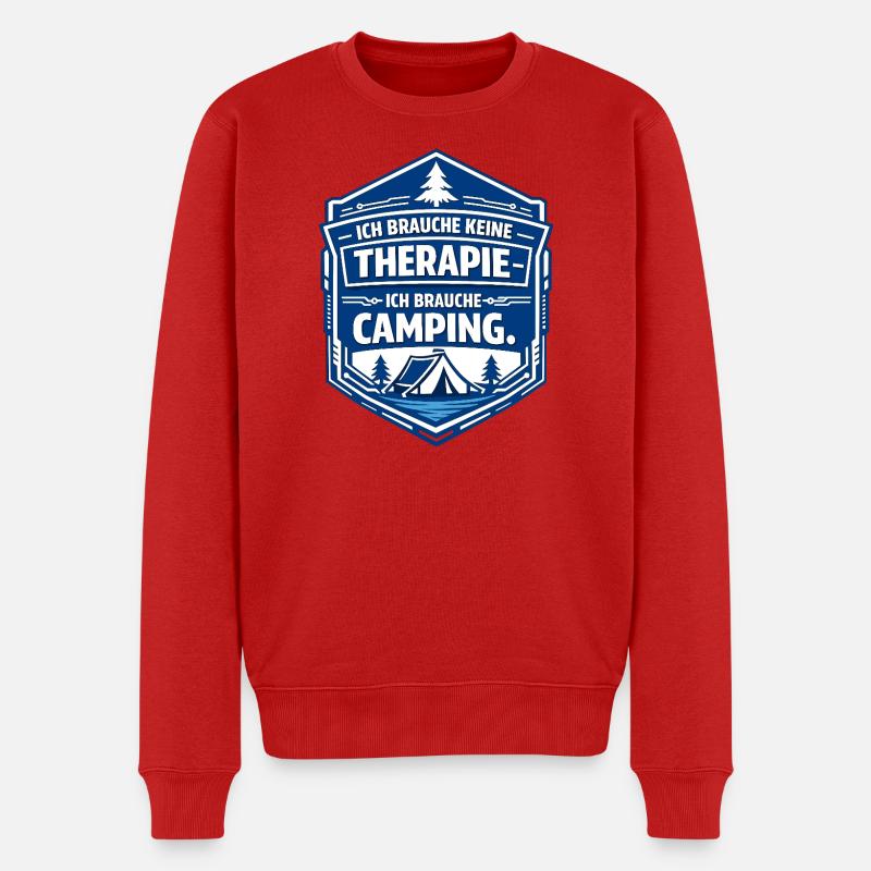 Camping - Pull Premium bio Homme - rouge