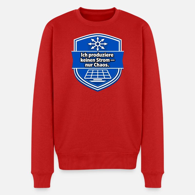 SOLARENERGIE - Männer Premium Bio Pullover - Rot