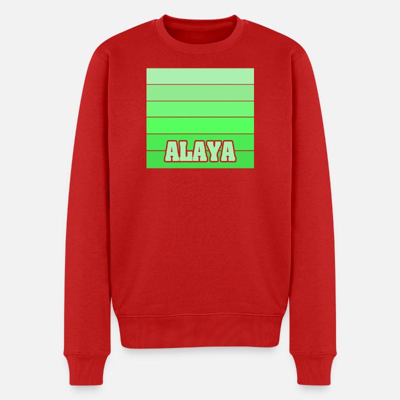 Geschenk für Alaya - Männer Premium Bio Pullover - Rot