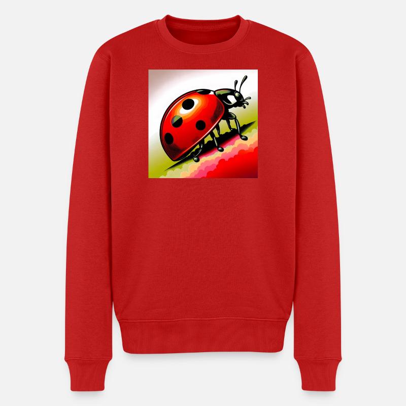 Marienkäfer - Männer Premium Bio Pullover - Rot