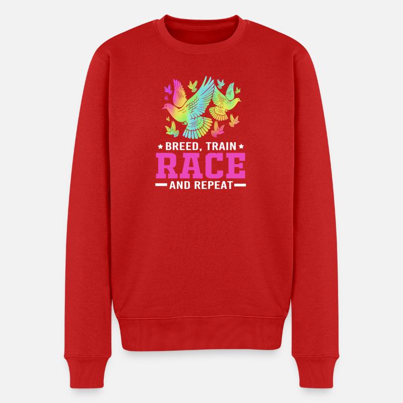 Pigeons Pigeon - Pull Premium bio Homme - rouge