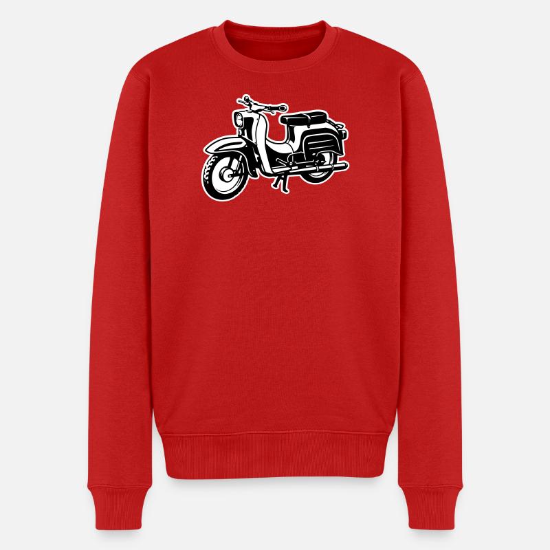 Schwalbe - zweifarbig - Männer Premium Bio Pullover - Rot