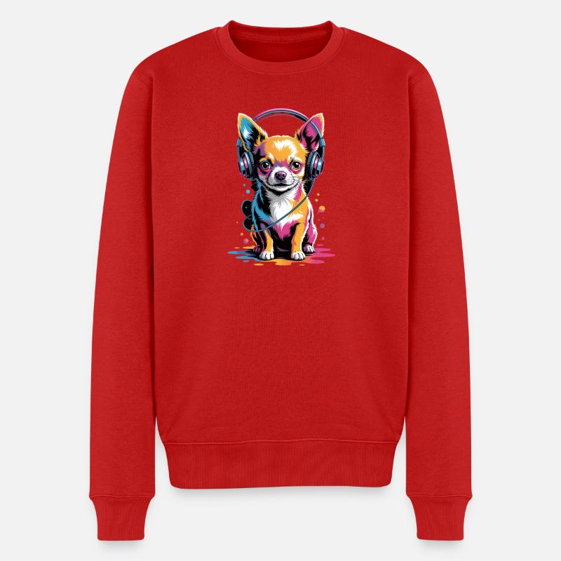 Casques Chihuahua - Pull Premium bio Homme - rouge