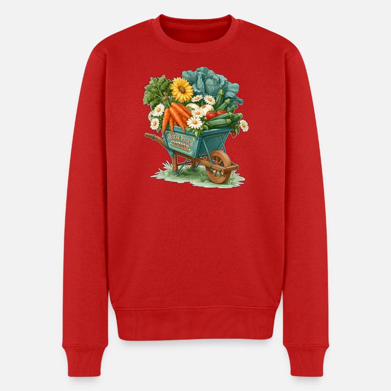 Veggie Patch Victory Garden Schubkarre - Männer Premium Bio Pullover - Rot