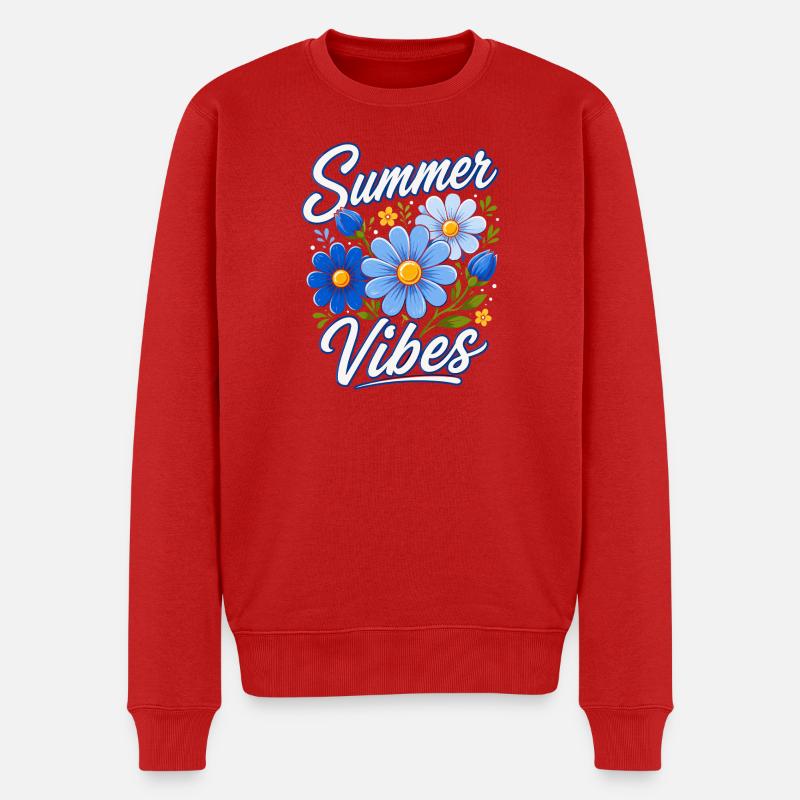 Summer Vibes Bouquet - Pull Premium bio Homme - rouge