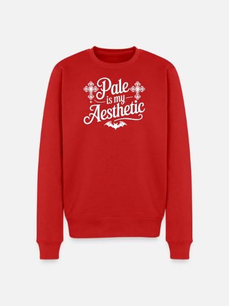 Pale Aesthetic Bat Typography - Men's Premium Organic Jumper - red