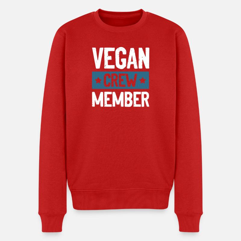 Vegan Crew - Pull Premium bio Homme - rouge
