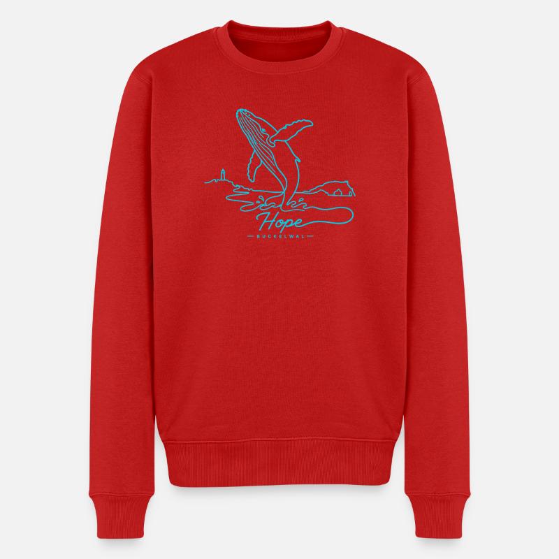 Hoffnungswalensprung - Männer Premium Bio Pullover - Rot