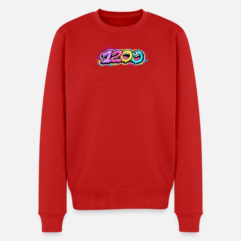 1200 Bubbleface - Pull Premium bio Homme - rouge
