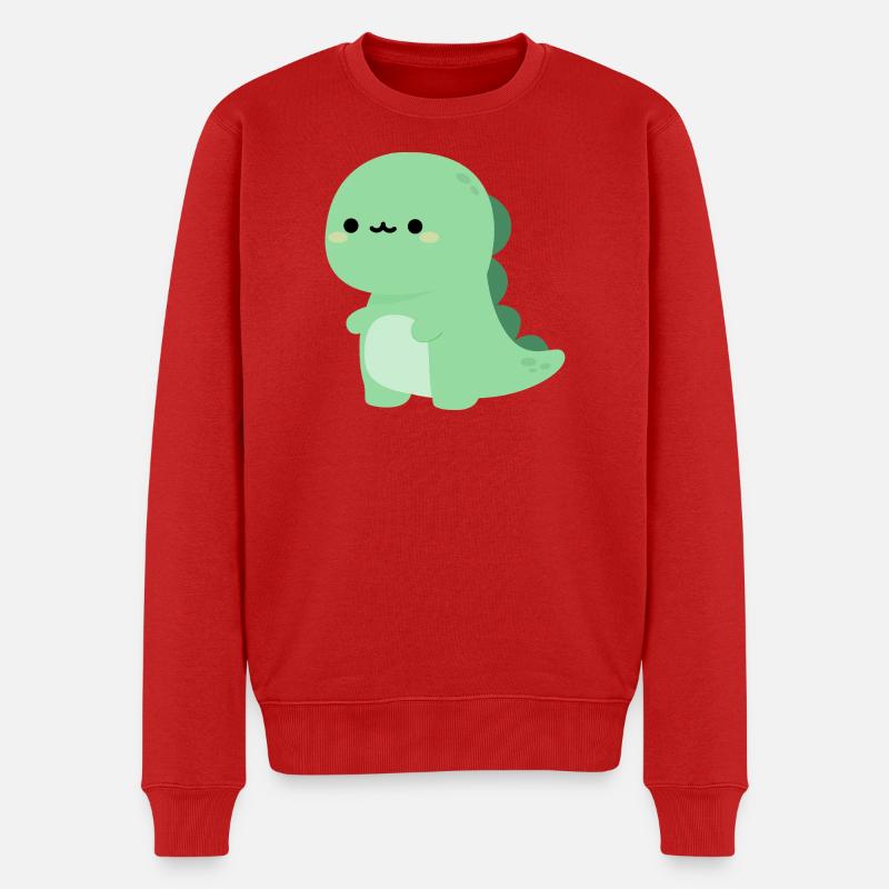 T-rex Rexy - Männer Premium Bio Pullover - Rot