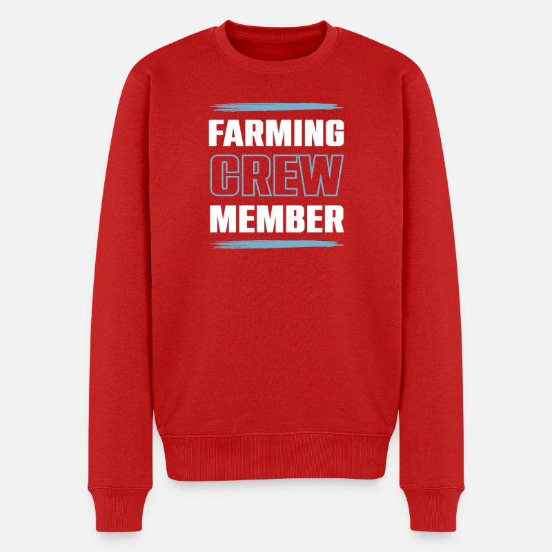 Farming Crew - Männer Premium Bio Pullover - Rot