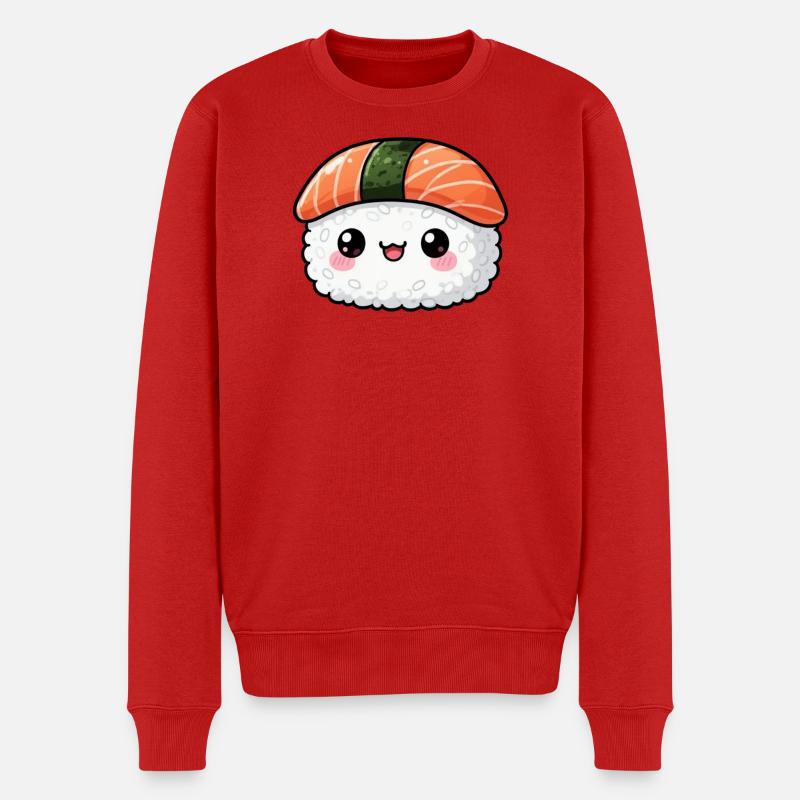Cadeau de sushi kawaï - Pull Premium bio Homme - rouge