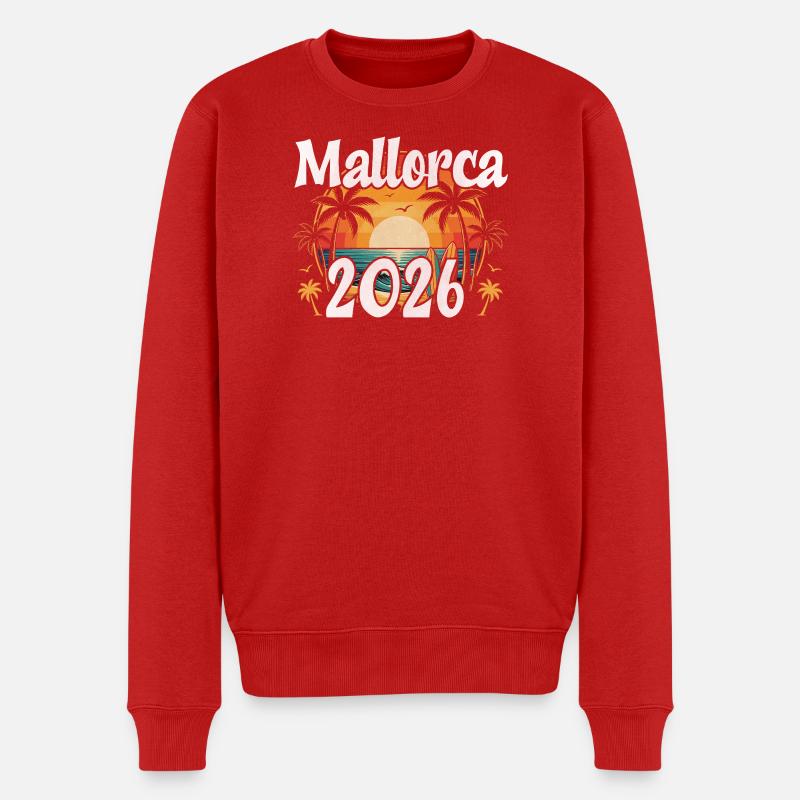 Mallorca 2026 - Männer Premium Bio Pullover - Rot