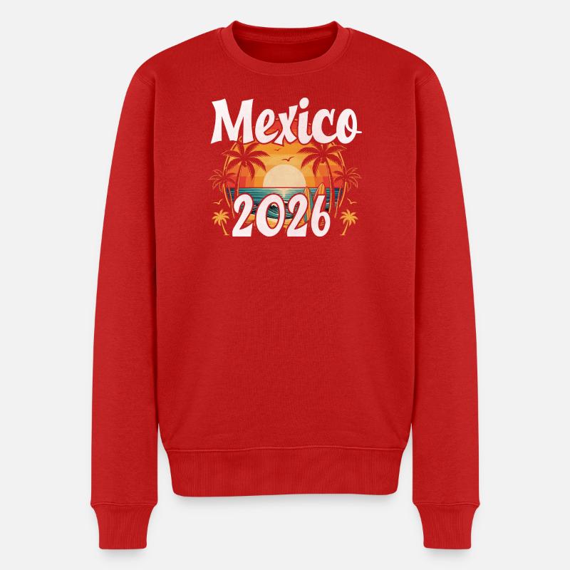 Mexiko 2026 - Männer Premium Bio Pullover - Rot