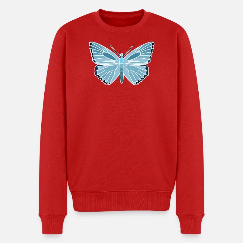 Bleu argenté-vert - Pull Premium bio Homme - rouge