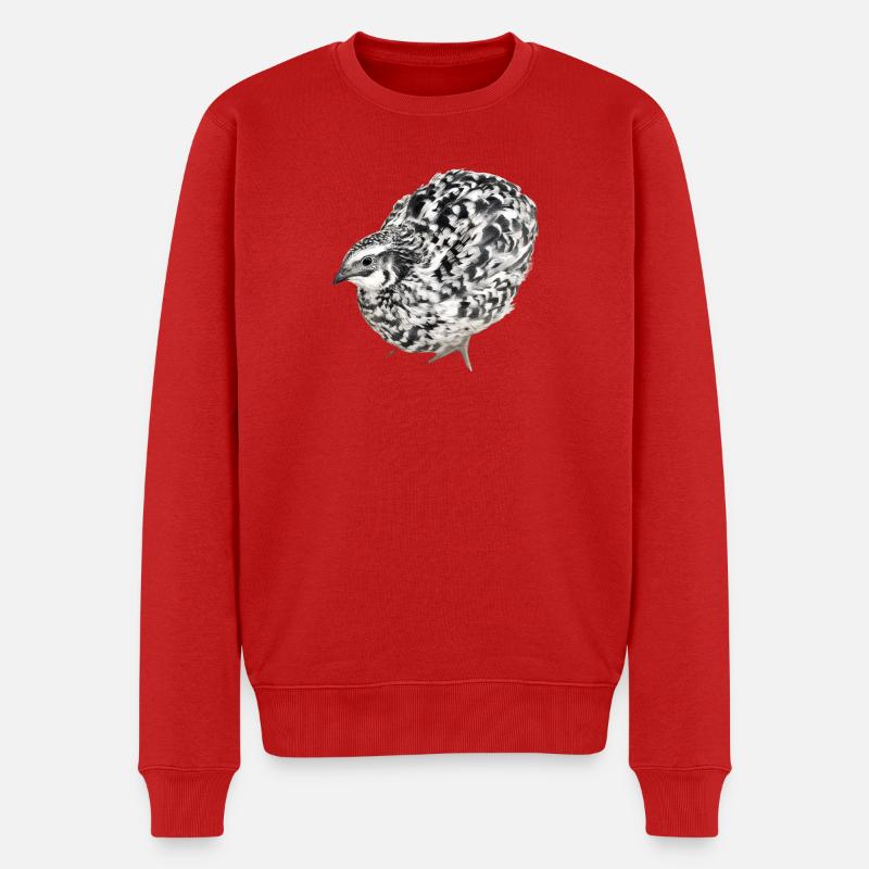 Wachtel Sparkel - Fee - Männer Premium Bio Pullover - Rot