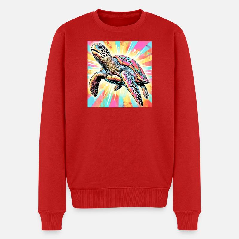 tortue - Pull Premium bio Homme - rouge