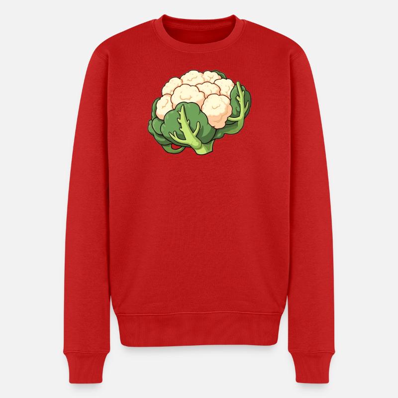 Blumenkohl - Männer Premium Bio Pullover - Rot