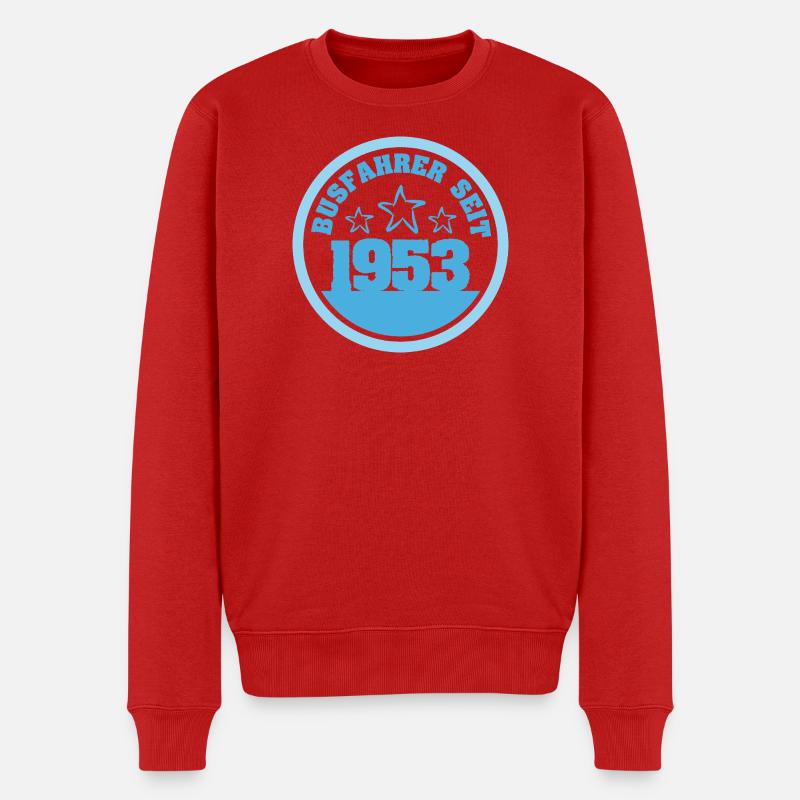 1953 - Männer Premium Bio Pullover - Rot