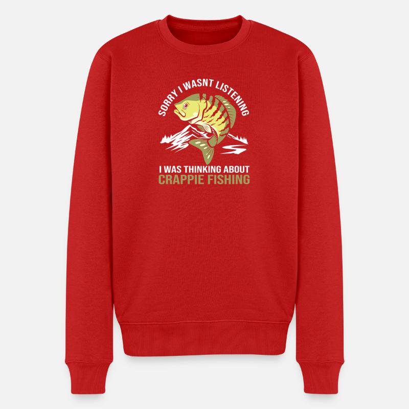 Crappie Fisch Barsch Sonnenbarsch - Männer Premium Bio Pullover - Rot