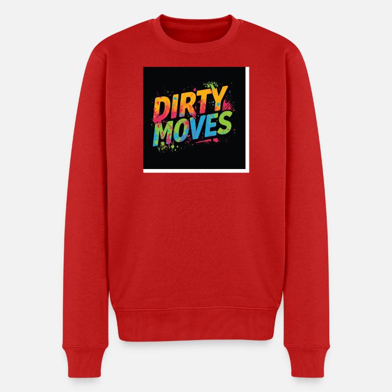 Schmutzige Moves - Männer Premium Bio Pullover - Rot