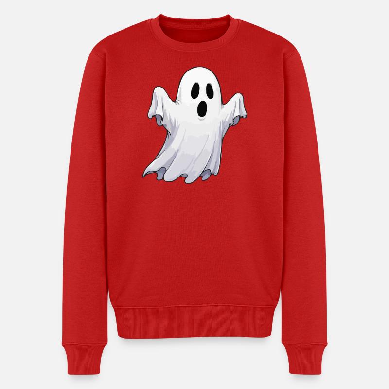 Fantôme Hanté Amical - Pull Premium bio Homme - rouge