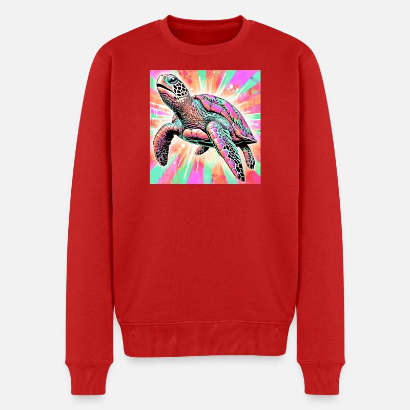 tortue - Pull Premium bio Homme - rouge