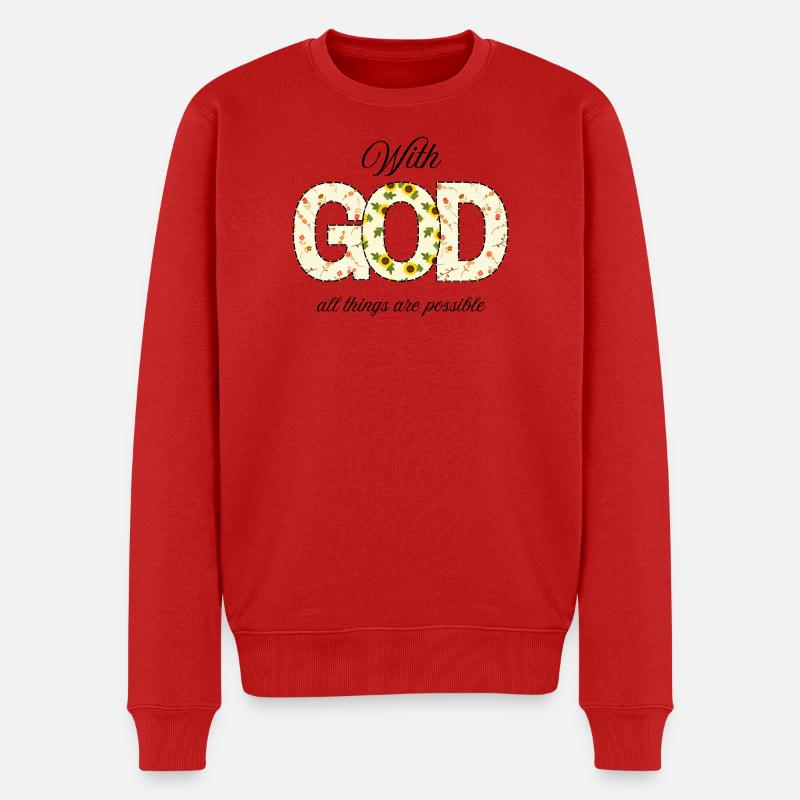 DIEU - Pull Premium bio Homme - rouge