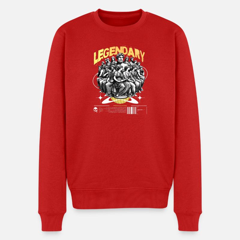 Assemblée légendaire du Penseur - Pull Premium bio Homme - rouge