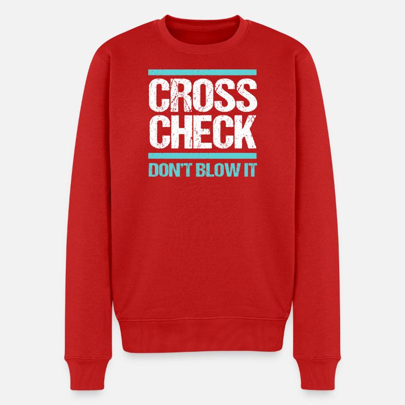 Flugbegleiter Stewardess - Männer Premium Bio Pullover - Rot