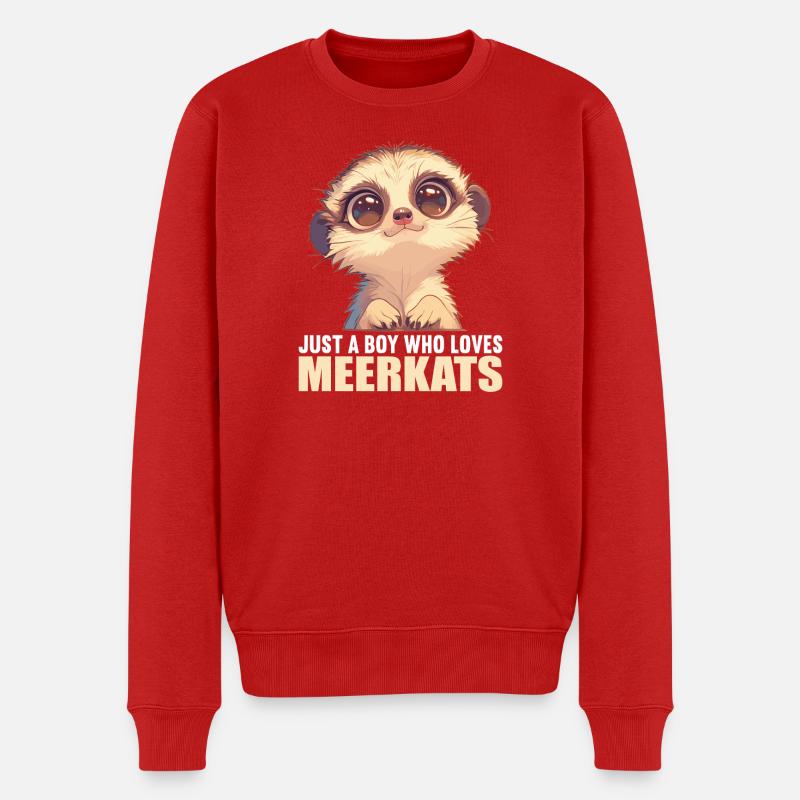 Suricate Erdmännchen - Pull Premium bio Homme - rouge