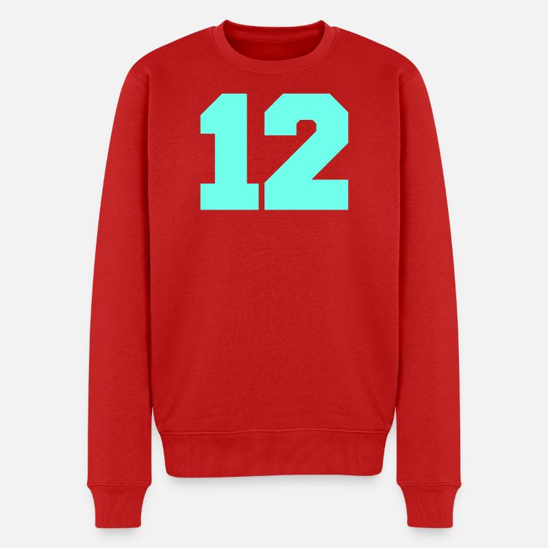 12 - Männer Premium Bio Pullover - Rot