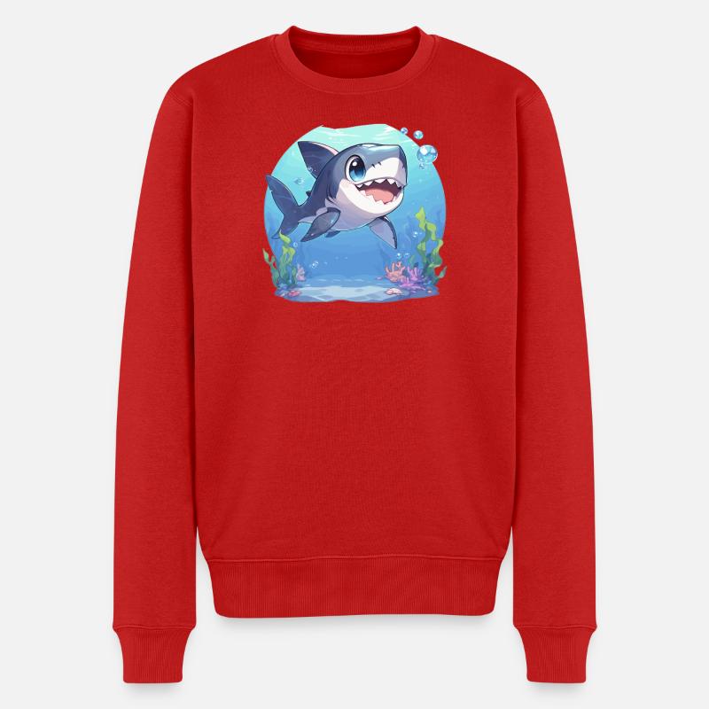 Megalodons Megalodon - Männer Premium Bio Pullover - Rot