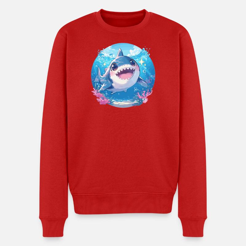 Megalodons Megalodon - Männer Premium Bio Pullover - Rot