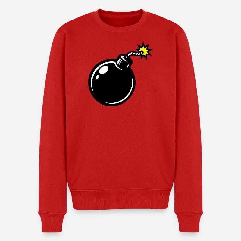 Bomb Comic - Pull Premium bio Homme - rouge