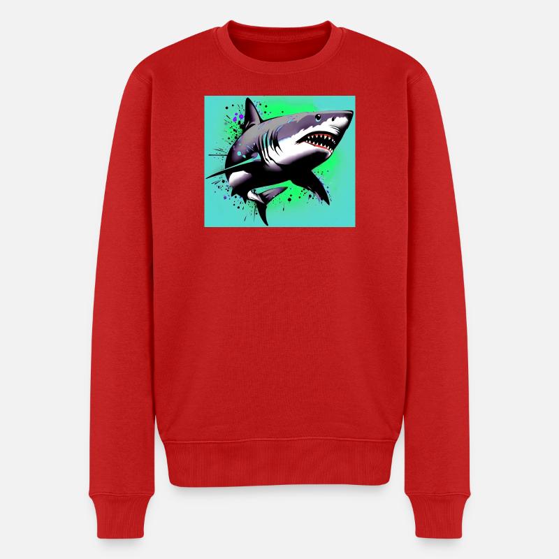 Requin - Pull Premium bio Homme - rouge