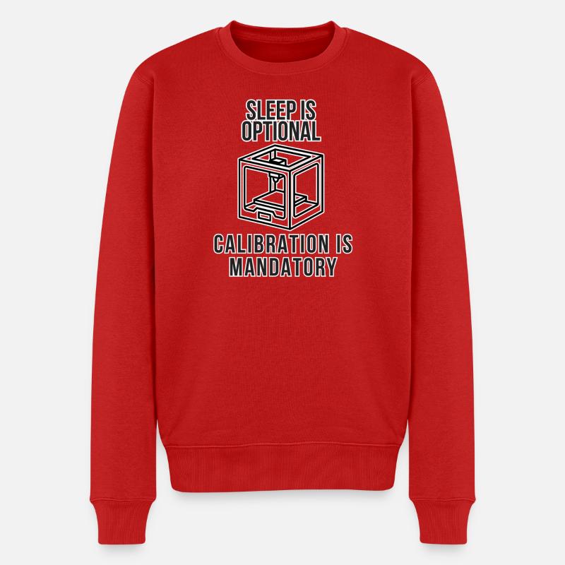 Schlafoptionale Kalibrierung verpflichtend - Männer Premium Bio Pullover - Rot