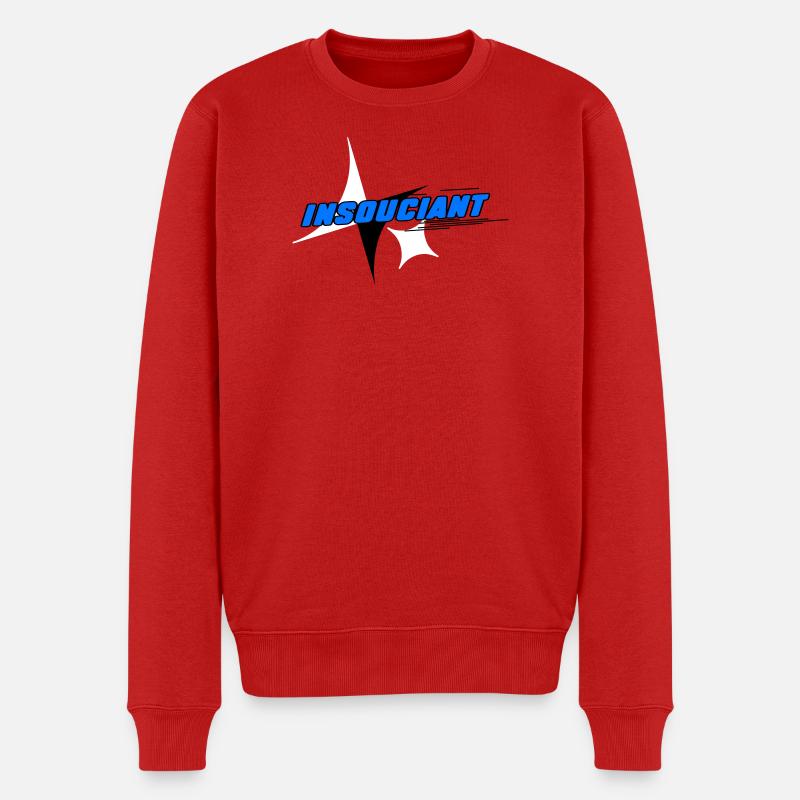 Insouciant Bleu Dynamique - Pull Premium bio Homme - rouge