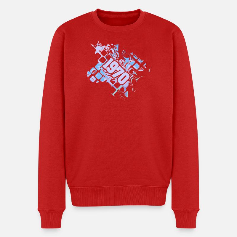 1970 - Männer Premium Bio Pullover - Rot