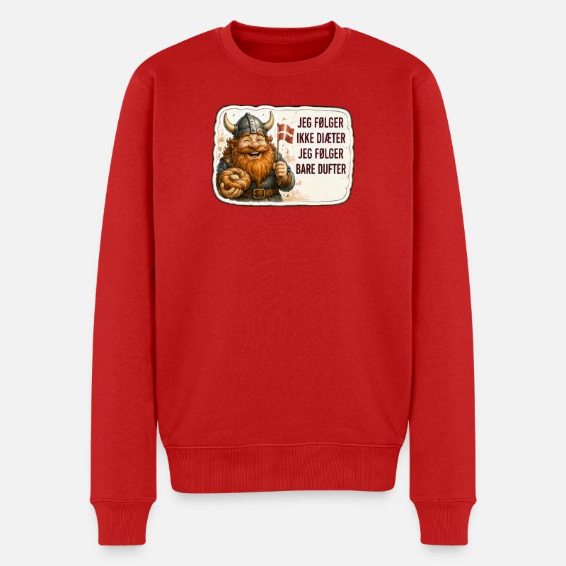Jeg følger bare dufter - Männer Premium Bio Pullover - Rot