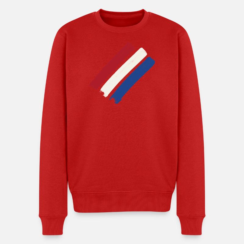 Niederlande - Männer Premium Bio Pullover - Rot