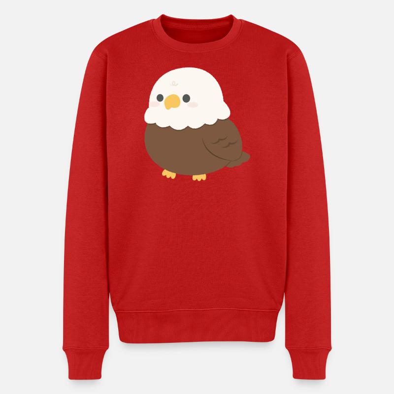 Weißkopfseeadler - Männer Premium Bio Pullover - Rot