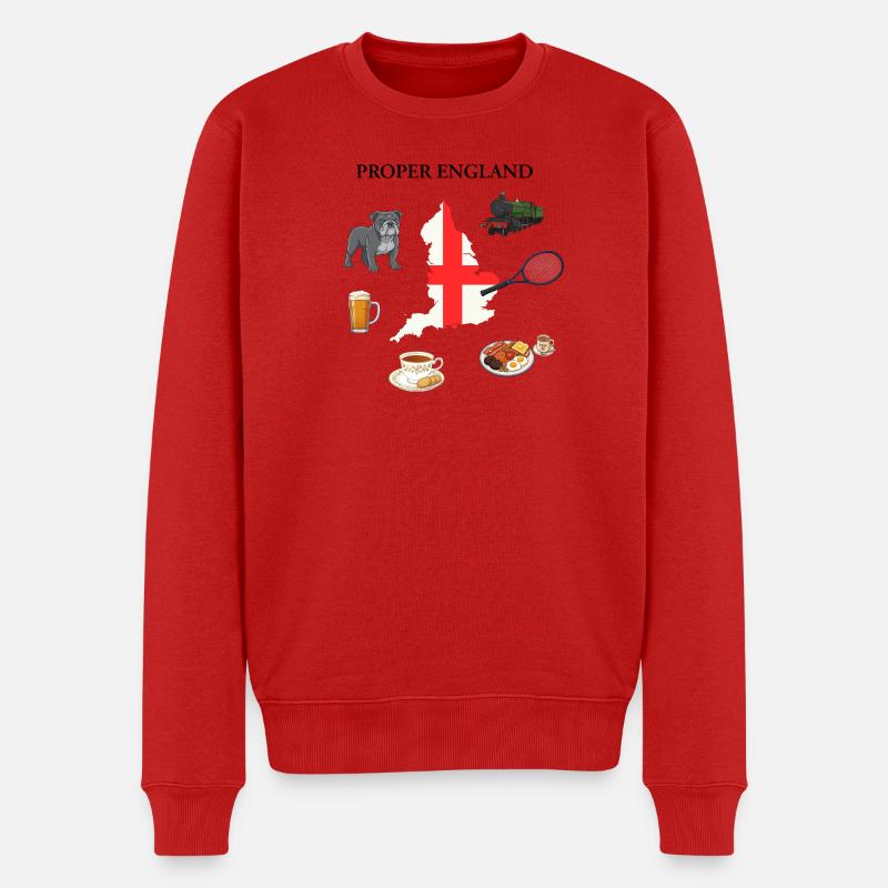 L’ANGLETERRE CORRECTE - Pull Premium bio Homme - rouge