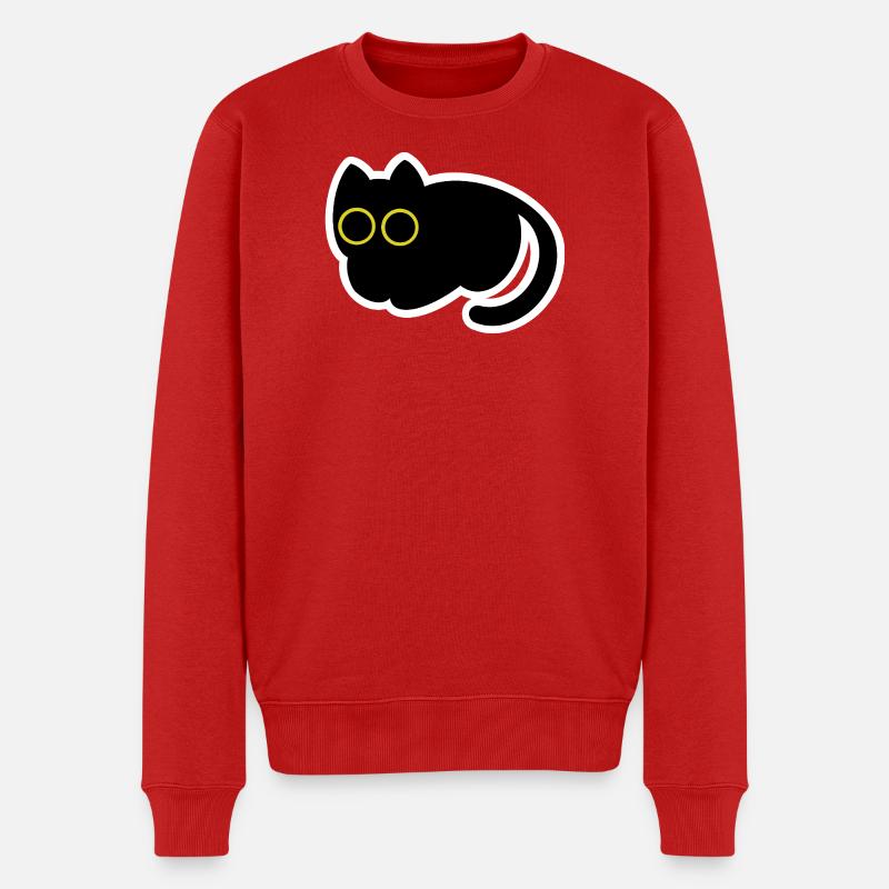 Void Cat - Männer Premium Bio Pullover - Rot