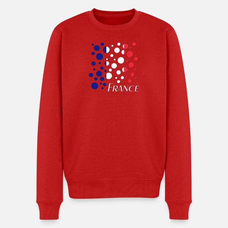 France Dot Spectrum - Männer Premium Bio Pullover - Rot