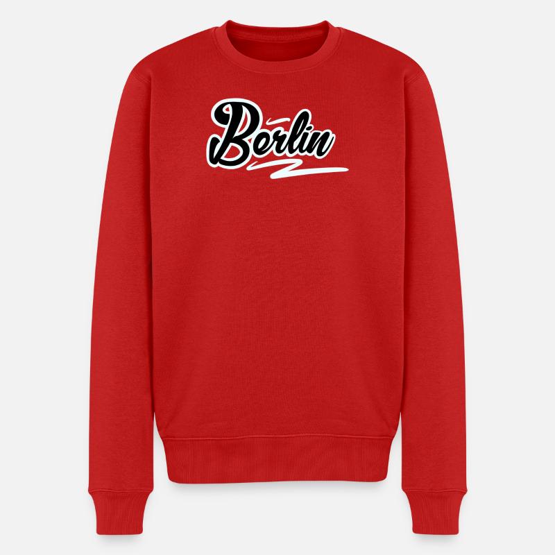 Berlin - Männer Premium Bio Pullover - Rot