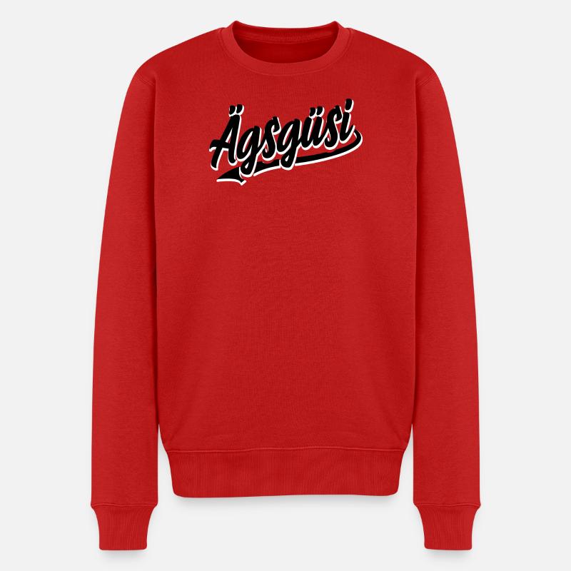 Ägsgüsi Schweizerdeutsch Dialekt Mundart Schweiz - Männer Premium Bio Pullover - Rot