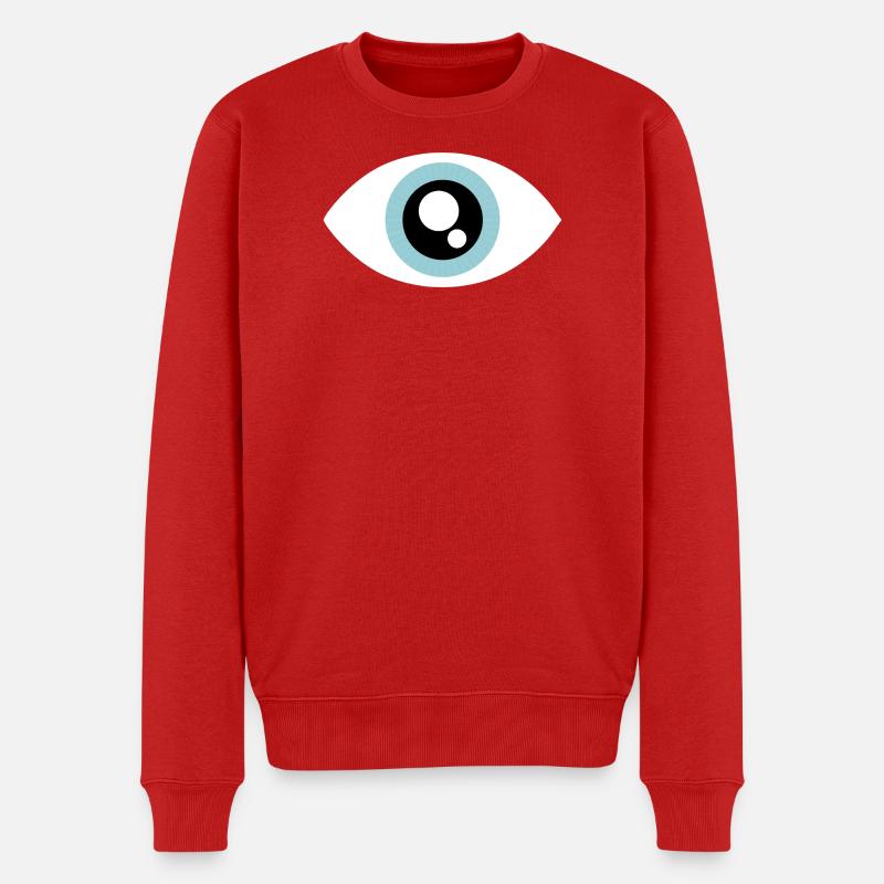 Aqua Eye Minimal Circle - Männer Premium Bio Pullover - Rot